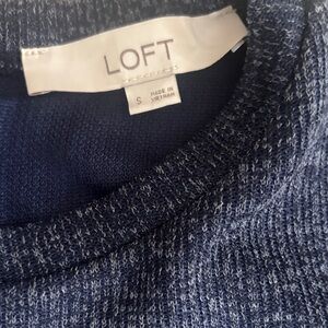 LOFT Women's Textured Blue Sweater